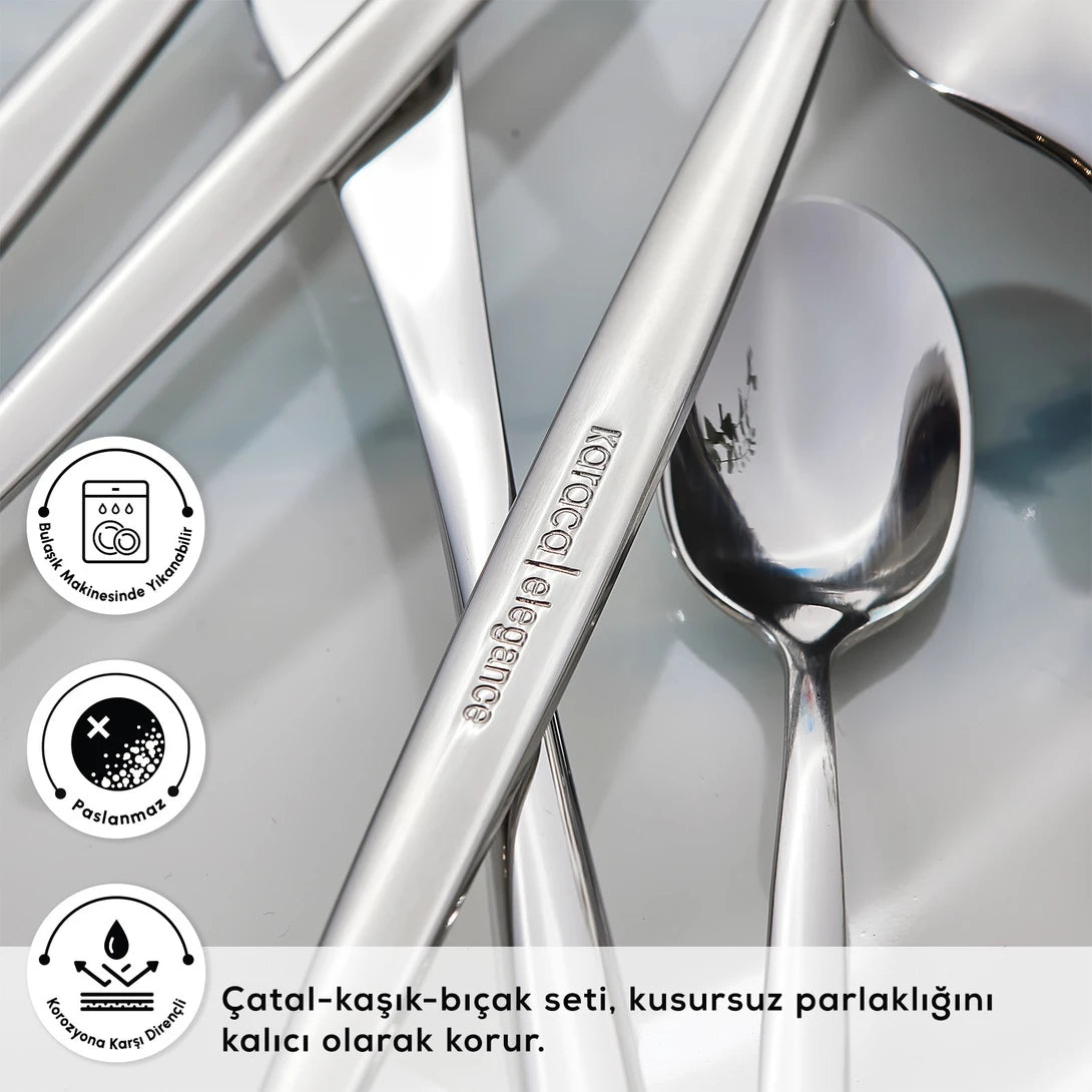 Lisbon Platinum 12 Person 60 Piece Cutlery Set