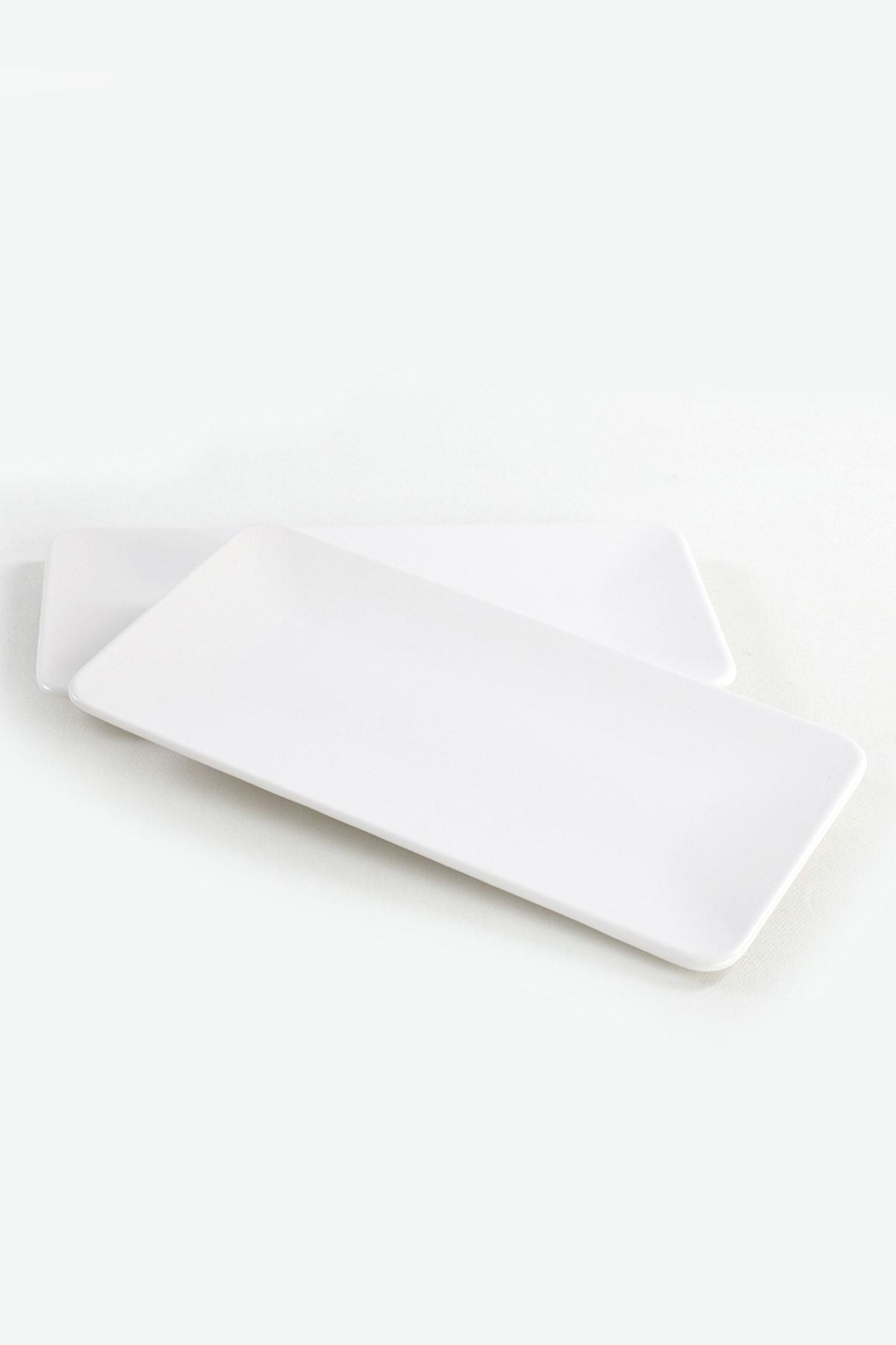 Matte White Siera Boat-Shaped Plate 33 cm (2 Pieces)