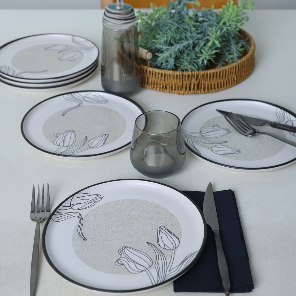 Keraart Shade Flowers Nordic Cake Plate 22 Cm 6 Pieces