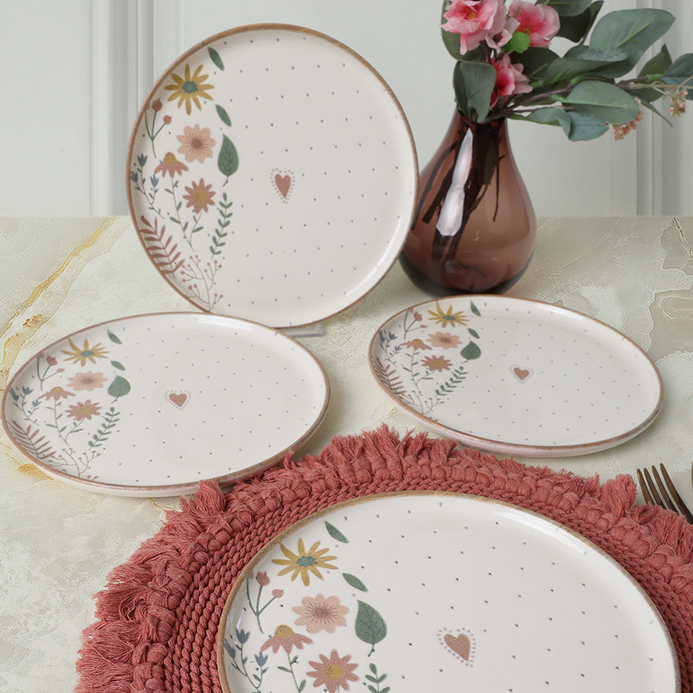 Soft Bloom Nordic Cake Plate 22 Cm 4 Pieces