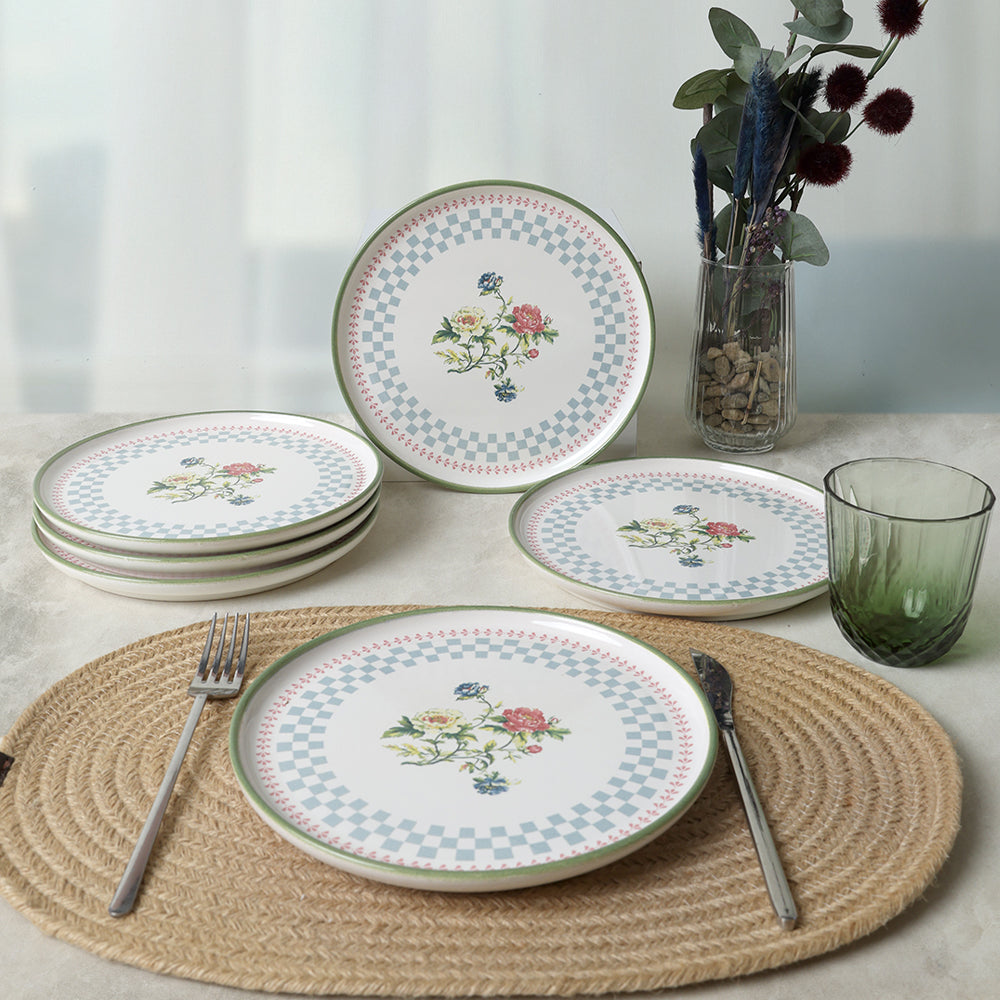 Rose Line Nordic Cake Plate 22 Cm 6 Pieces