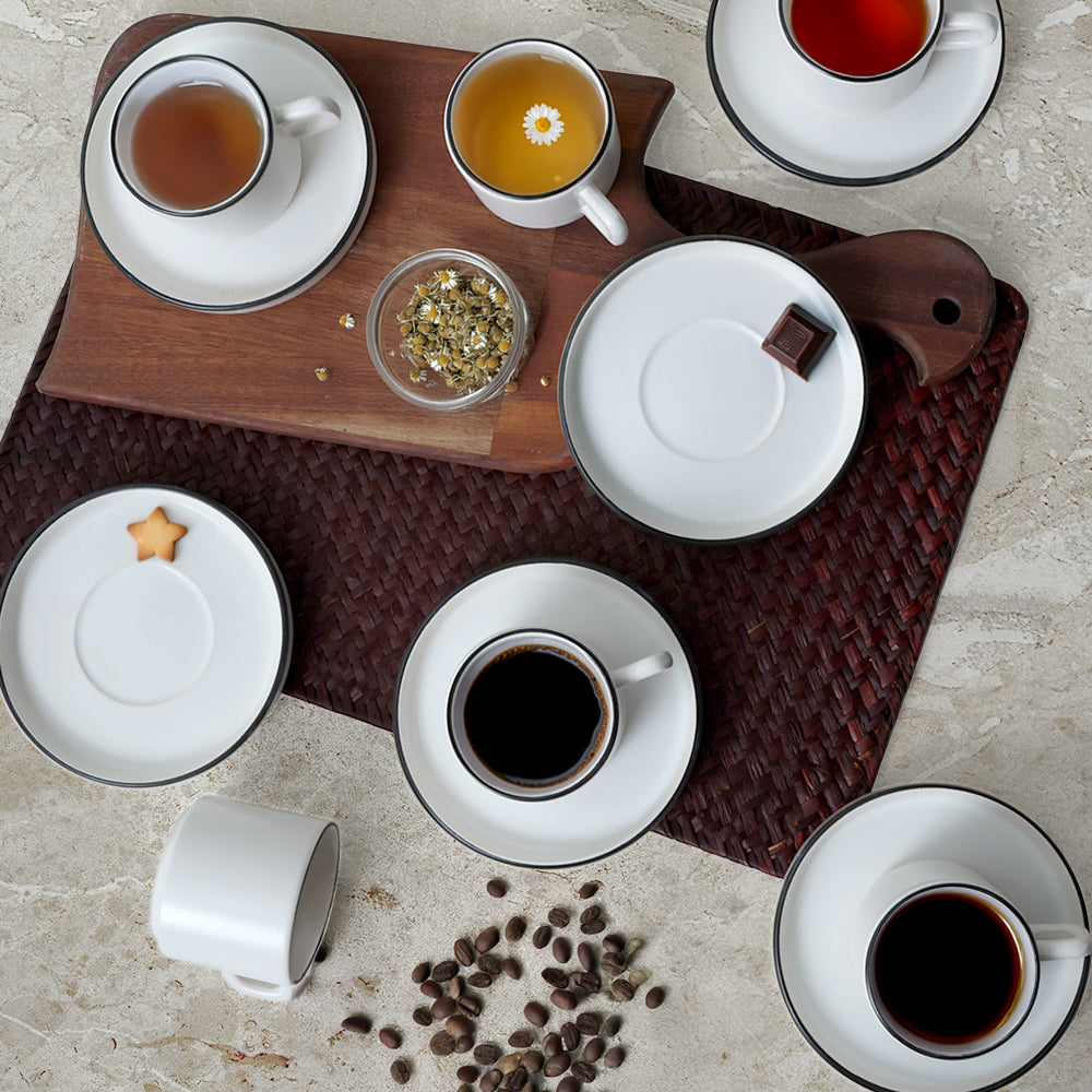 Simply Stackable Tea Set 12 Pieces 6 Person