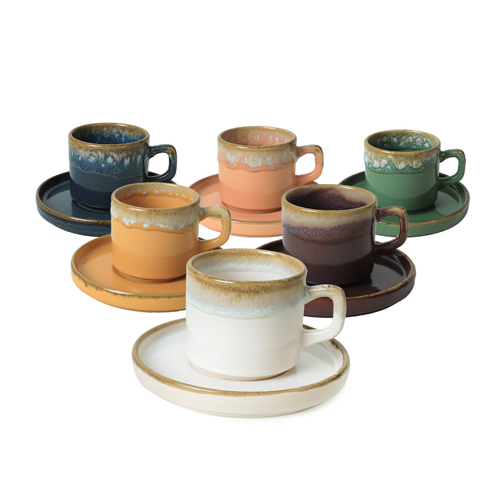 Shizen Stackable Tea Set 12 Pieces for 6 People