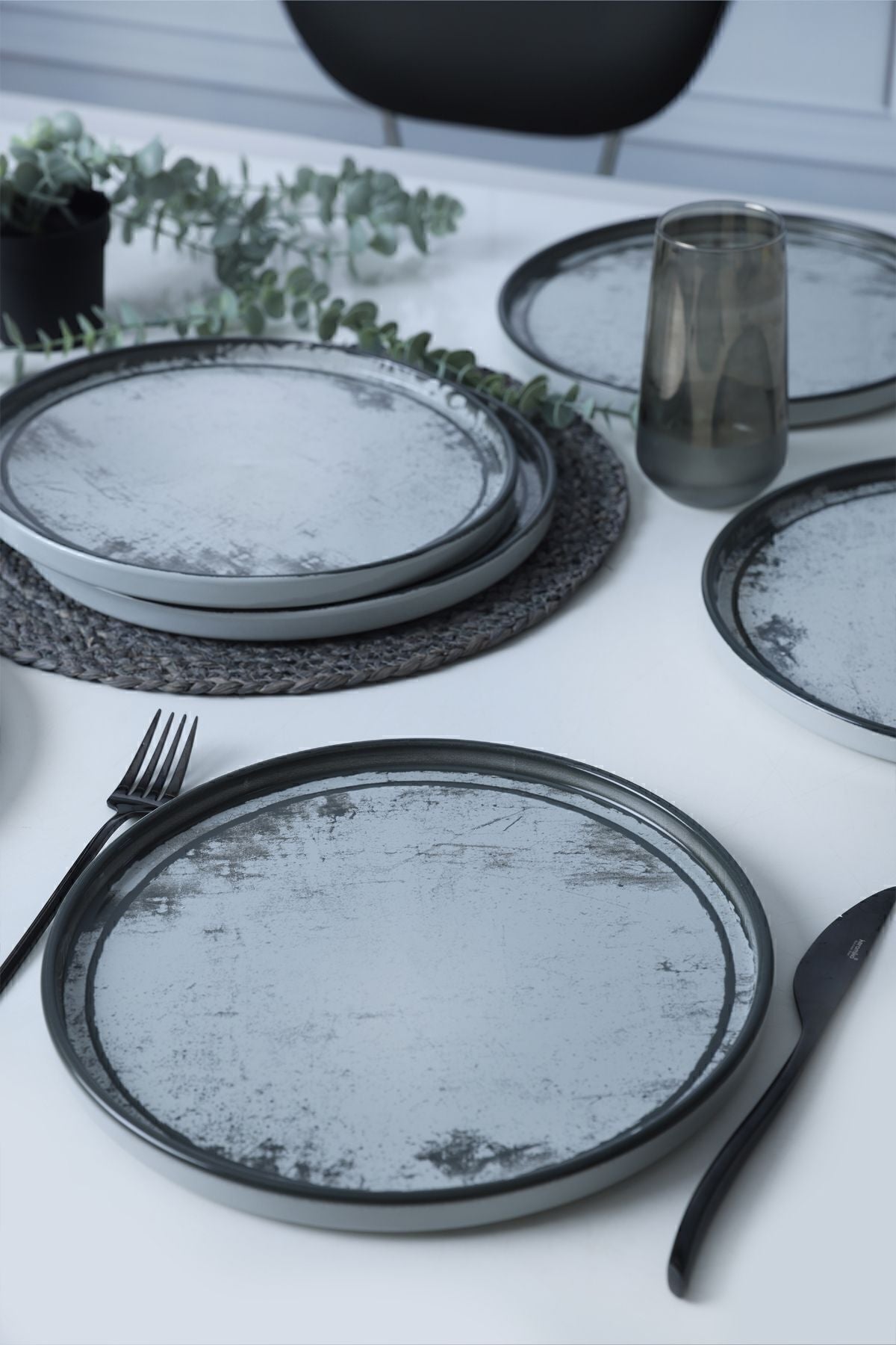 Vintage Mist Stackable Serving Plate 27 cm 6 Pieces