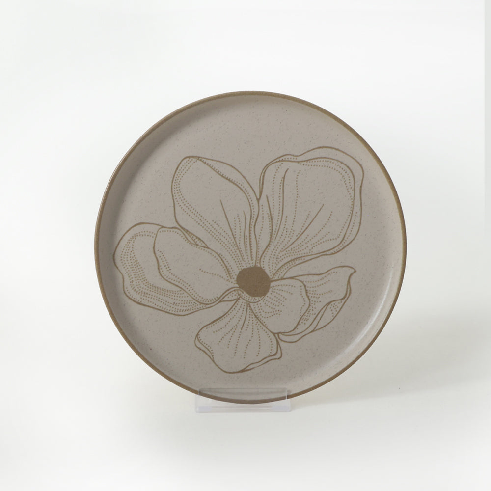 Taupe Bloom Nordic Dinner Set 24 Pieces for 6 People