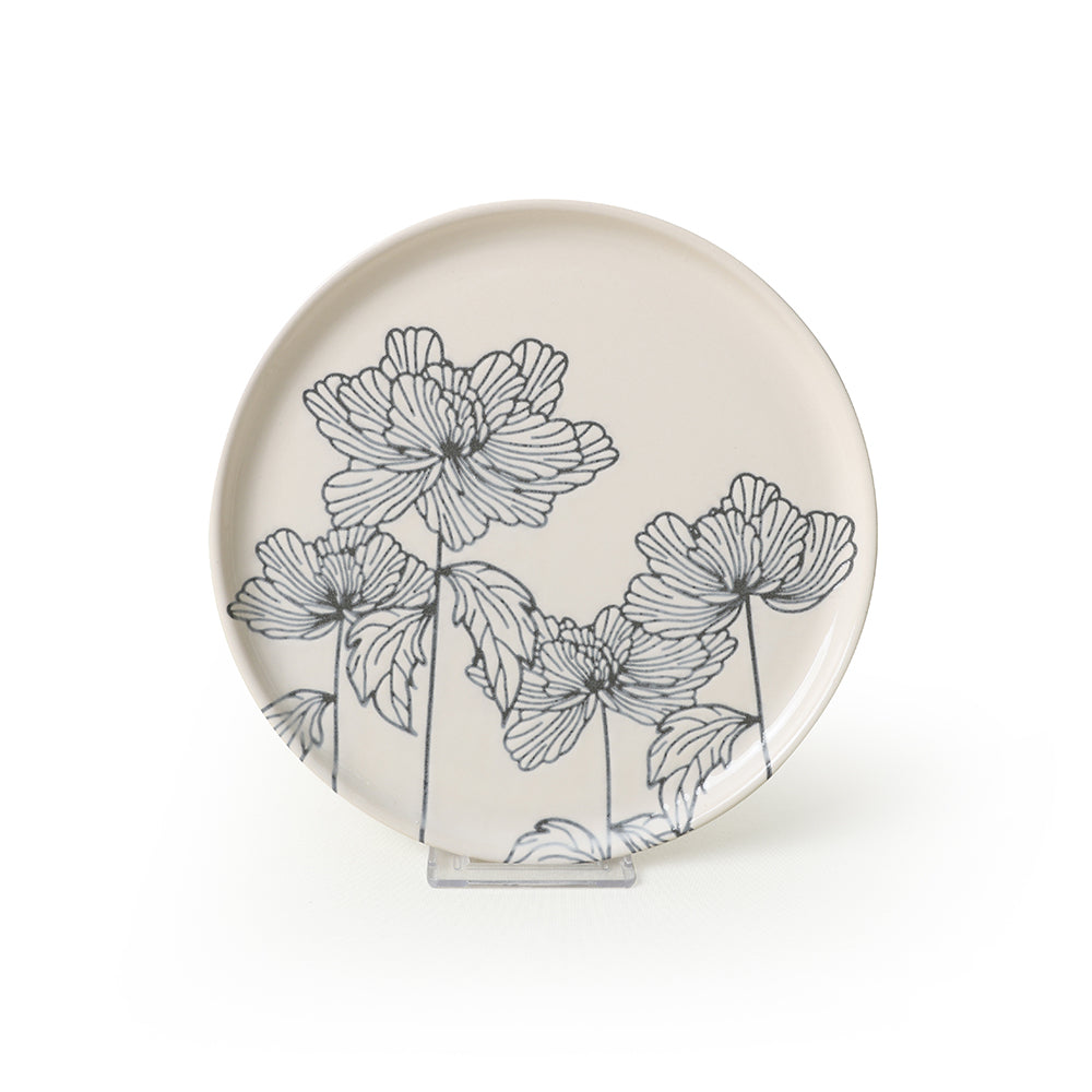 Leaf Traces Nordic Cake Plate 22 Cm 4 Pieces