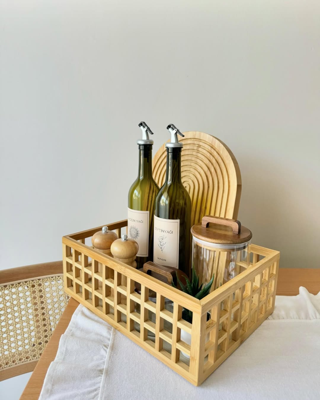 Bamboo Organizer Storage Box