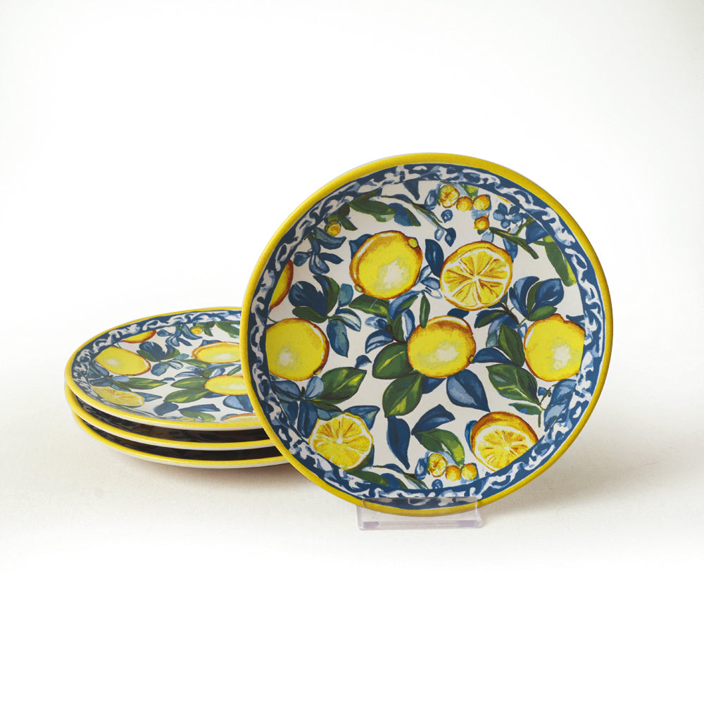 Lemon Glow Aegean Cake Plate 20 Cm 4 Pieces