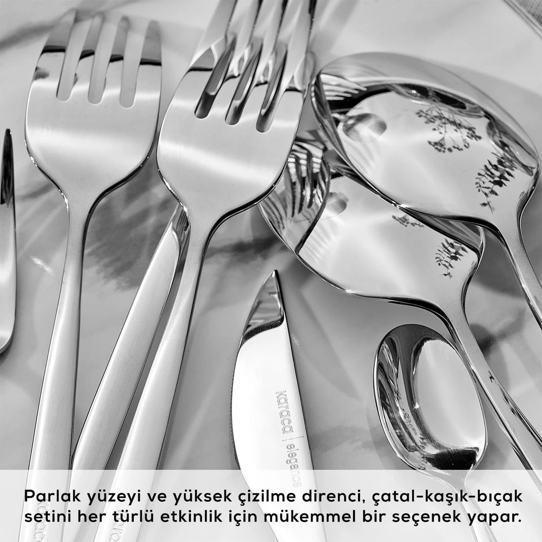 Lisbon Platinum 12 Person 60 Piece Cutlery Set