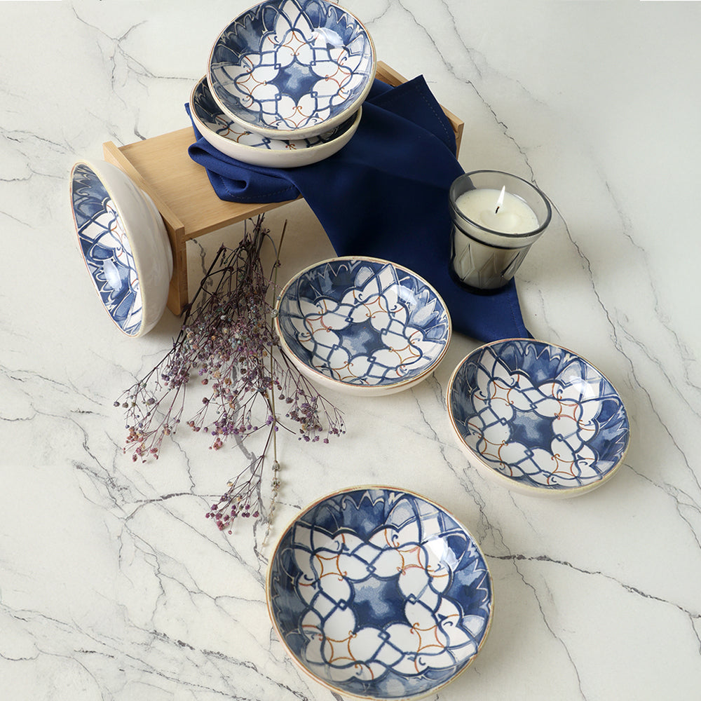 Wave Flow Snack Bowl 13 Cm 6 Pieces