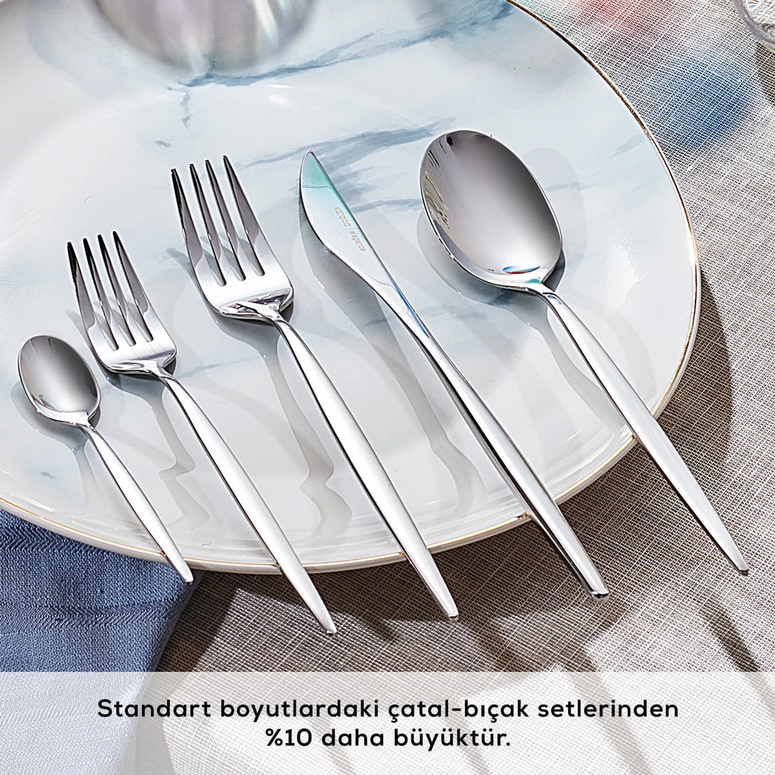 Lisbon Platinum 12 Person 60 Piece Cutlery Set