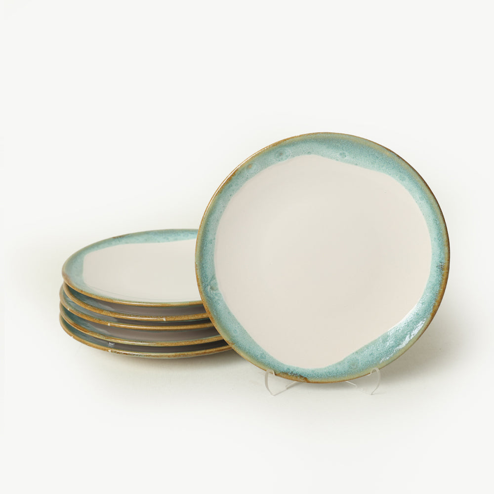Turquoise Wave Aegean Cake Plate 20 Cm 6 Pieces