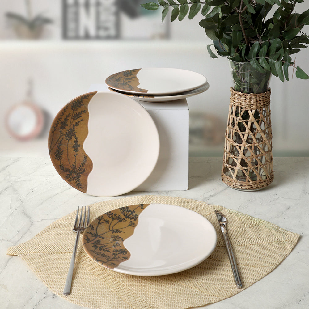 Terra Leaf Aegean Cake Plate 20 Cm 4 Pieces