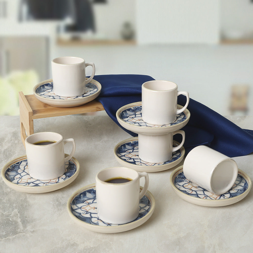 Wave Flow Nordic Coffee Set 12 Pieces 6 Person