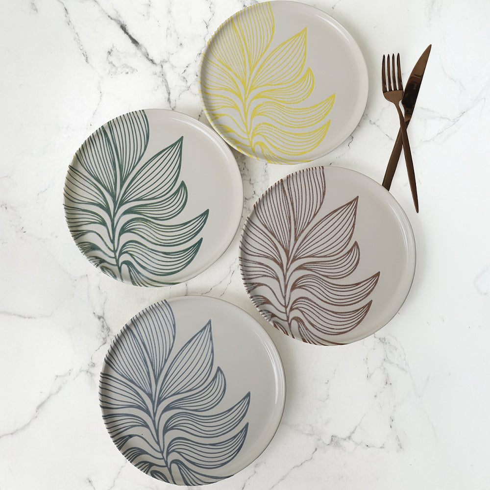 Leaf Harmony Nordic Cake Plate 22 Cm 4 Pieces