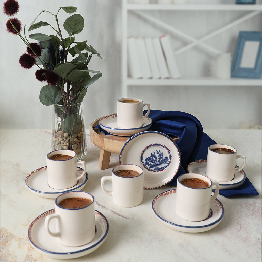Marine Wonders Nordic Coffee Set 12 Pieces for 6 People