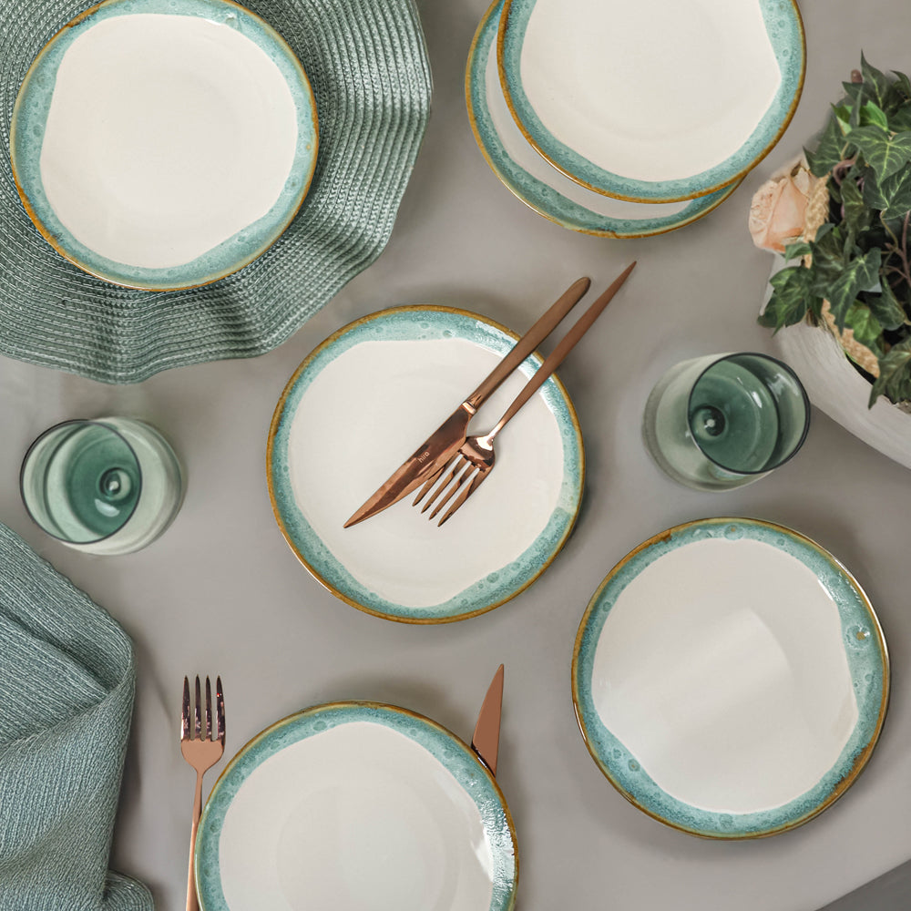 Turquoise Wave Aegean Cake Plate 20 Cm 6 Pieces
