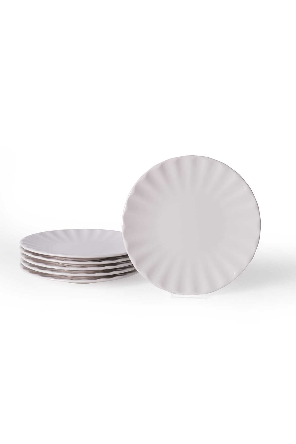 White Sirius Serving Plate 27 cm 6 Pieces
