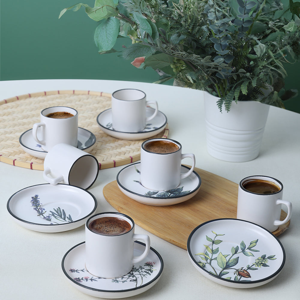 Flower Garden Nordic Coffee Set 12 Pieces 6 Person