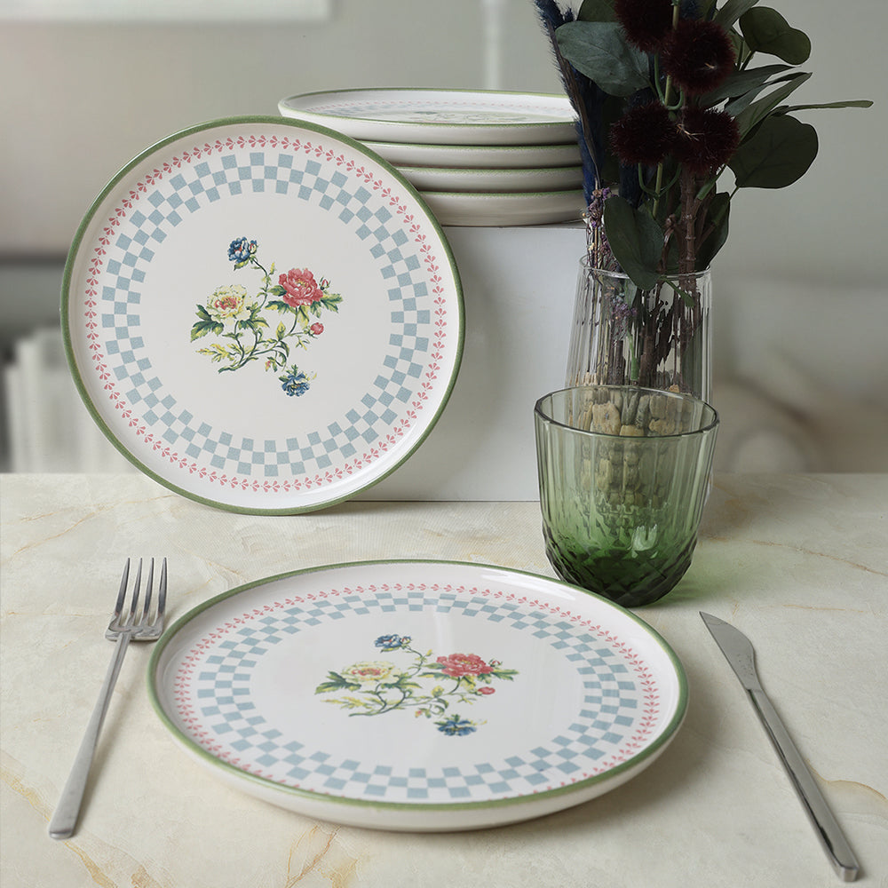 Rose Line Nordic Cake Plate 22 Cm 6 Pieces