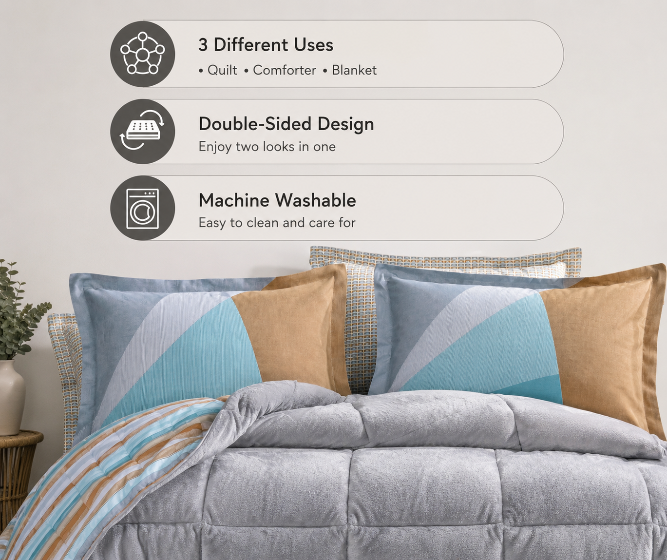Rach Double Triola Sleeping Set - Gray