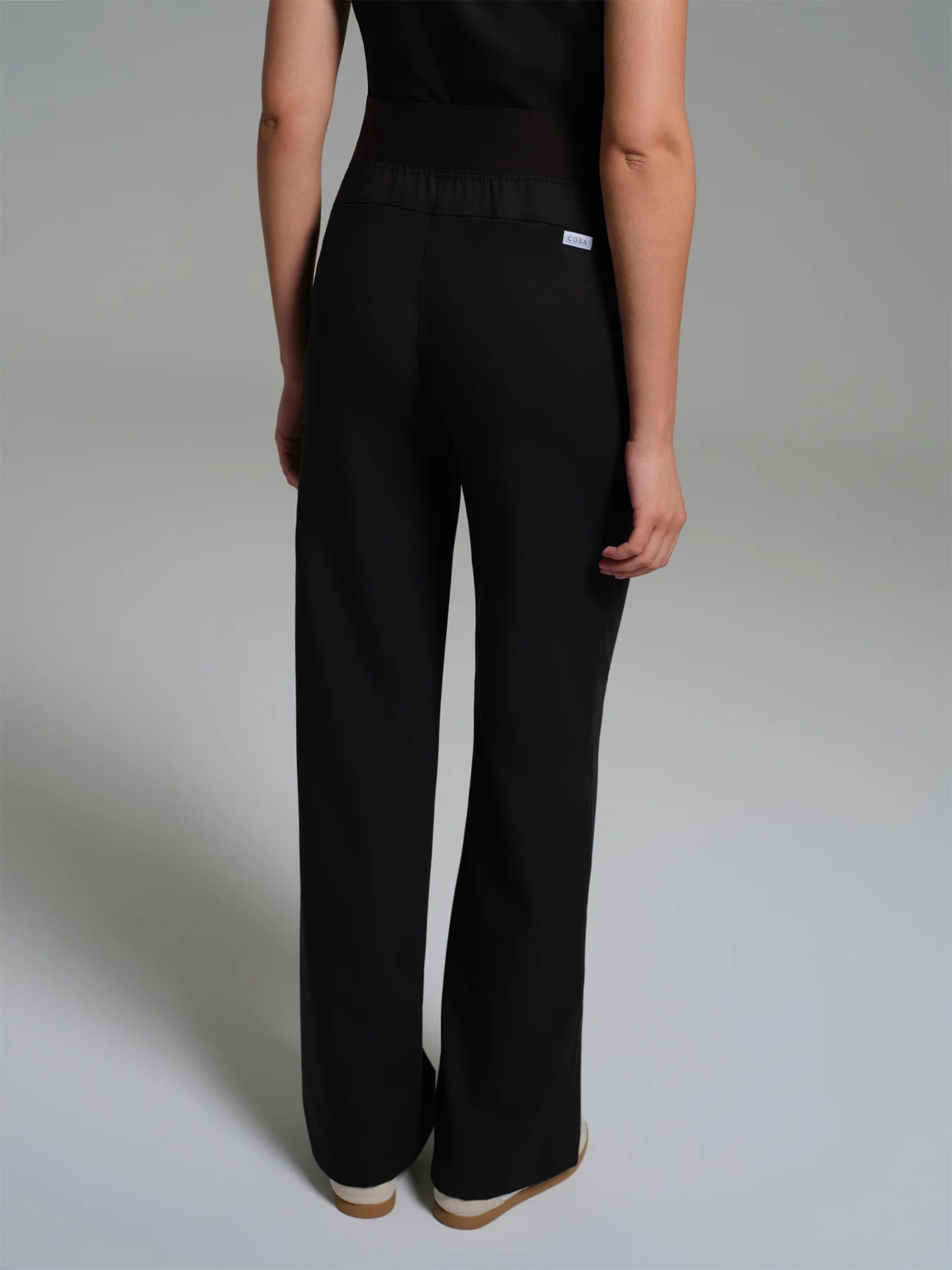 Cosa Lena® Women's V-Neck Mandarin Top - Black