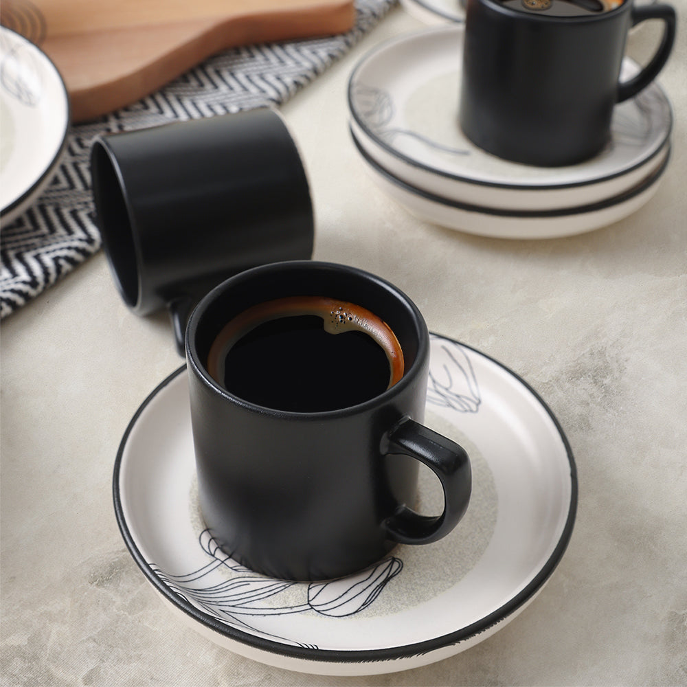 Shade Flowers Nordic Coffee Set 12 Pieces 6 Person