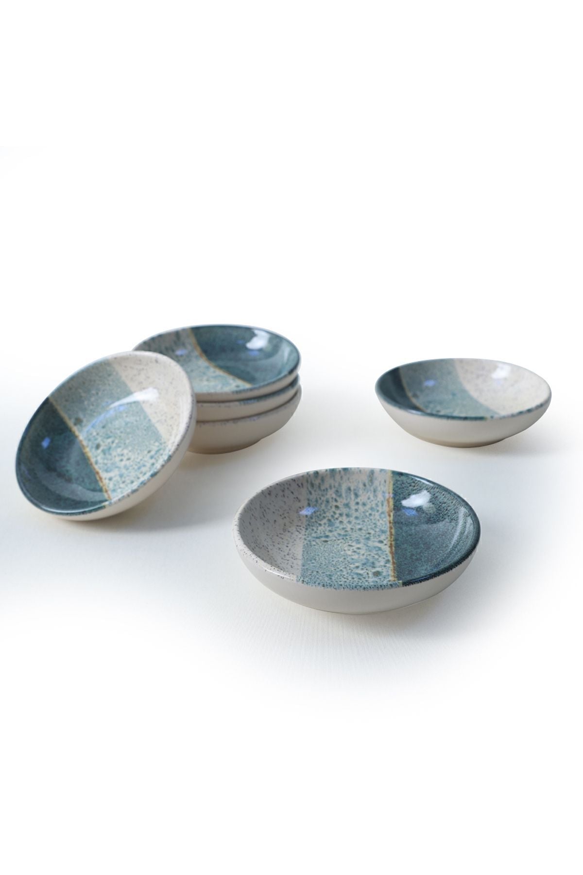 Colored Ring Snack Bowls 13 Cm 6 Pieces