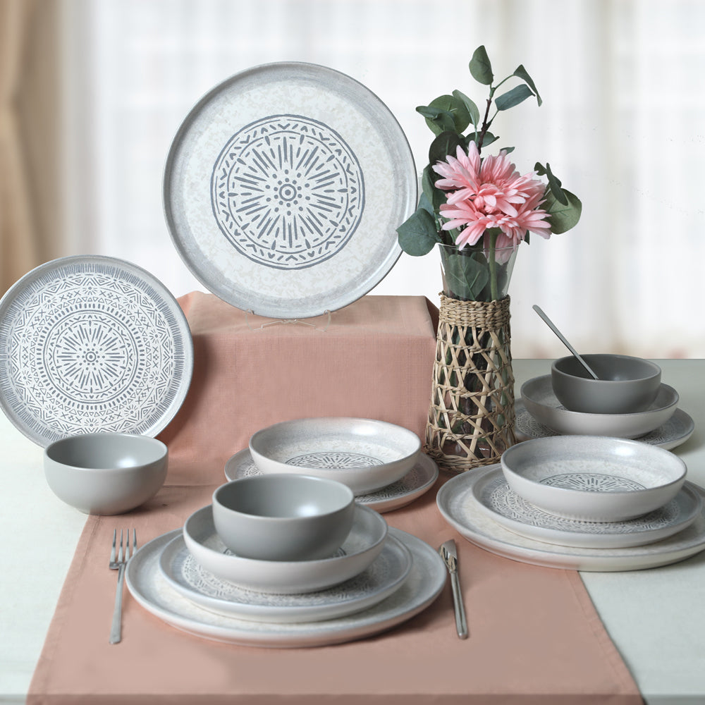 Stone Nordic Dining Set 24 Pieces 6 Person