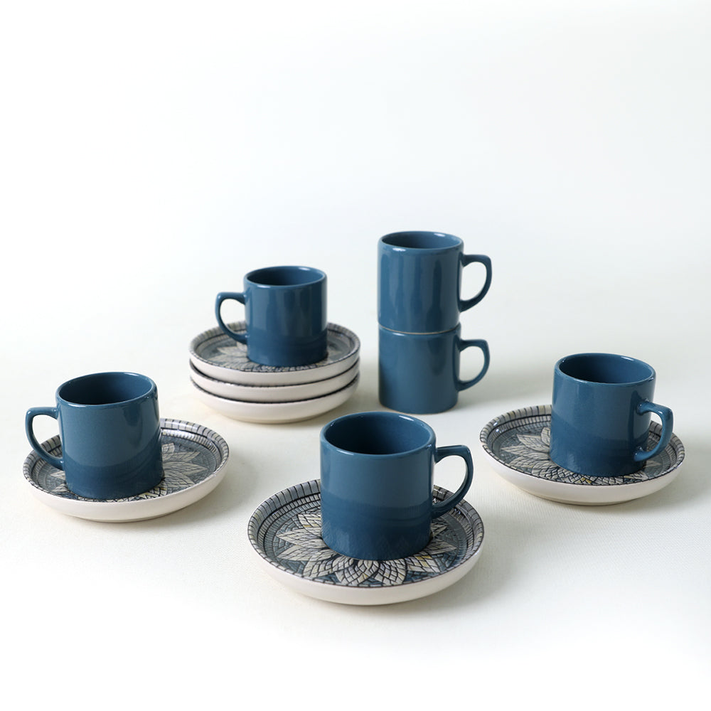 Mosaic Marvels Coffee Set 12 Pieces 6 Person