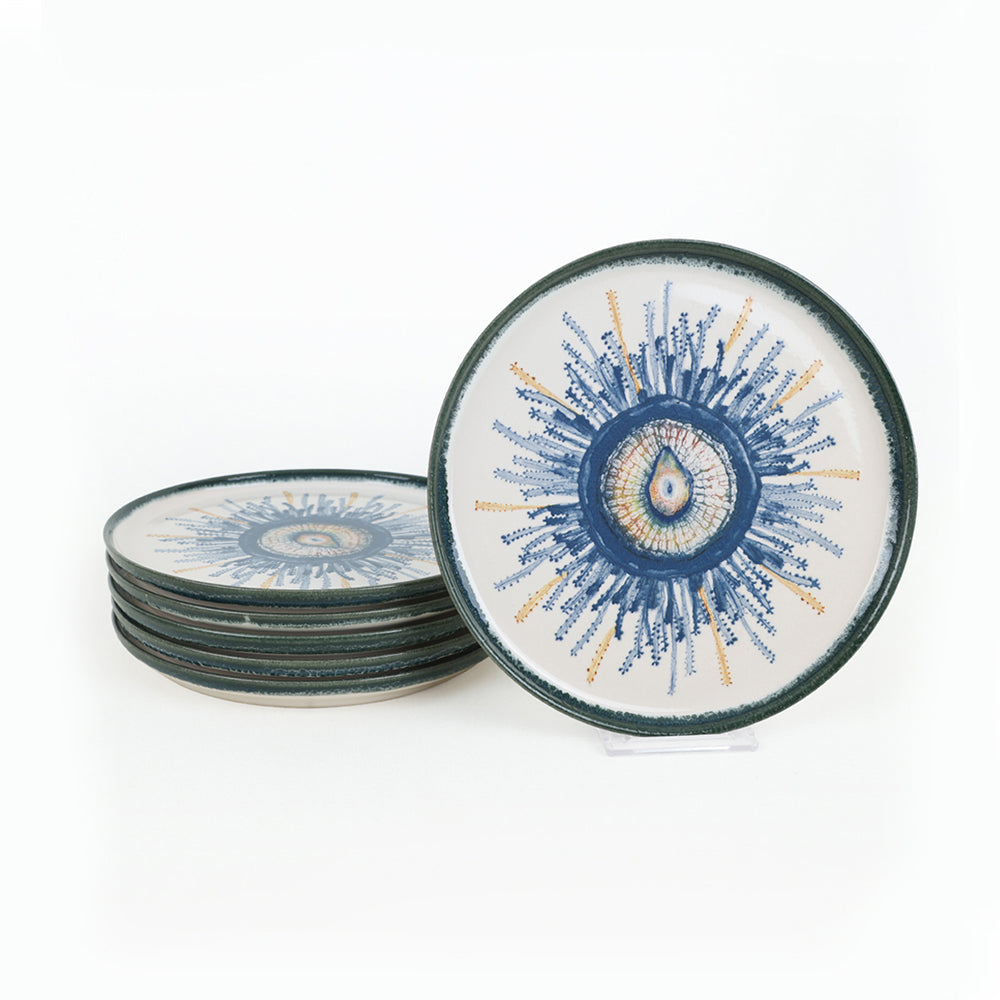 Hydra Nordic Cake Plate 22 Cm 6 Pieces