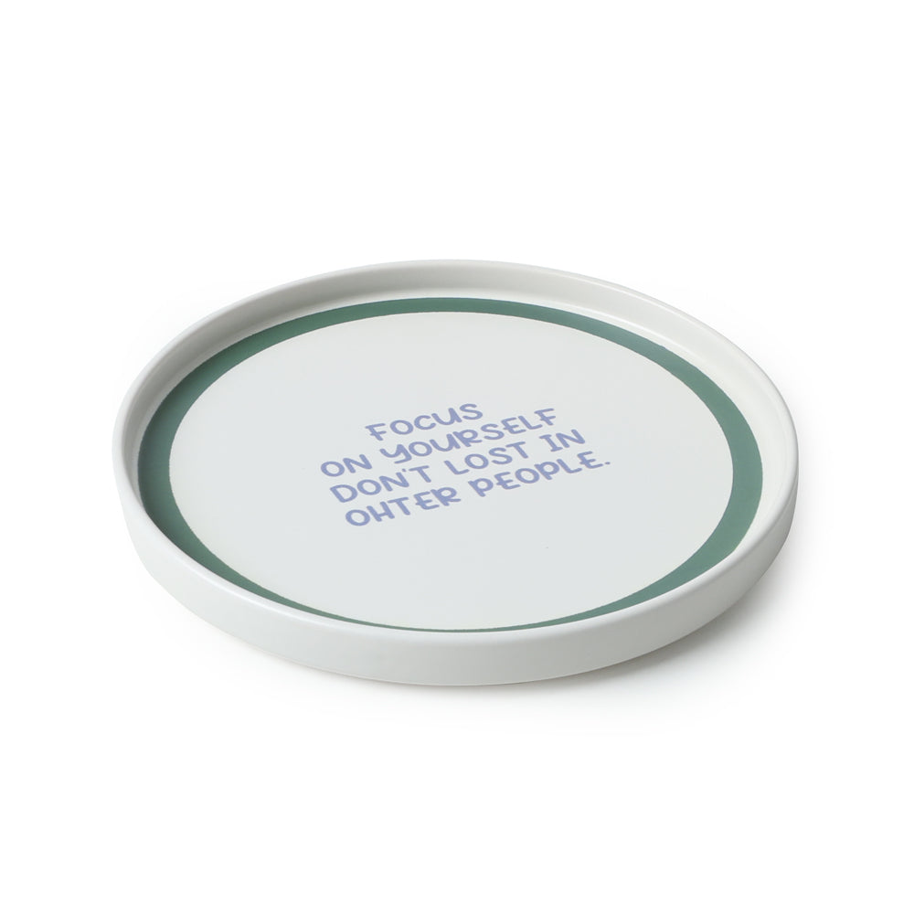 Motto Line Stackable Cake Plate 21 Cm 4 Pieces