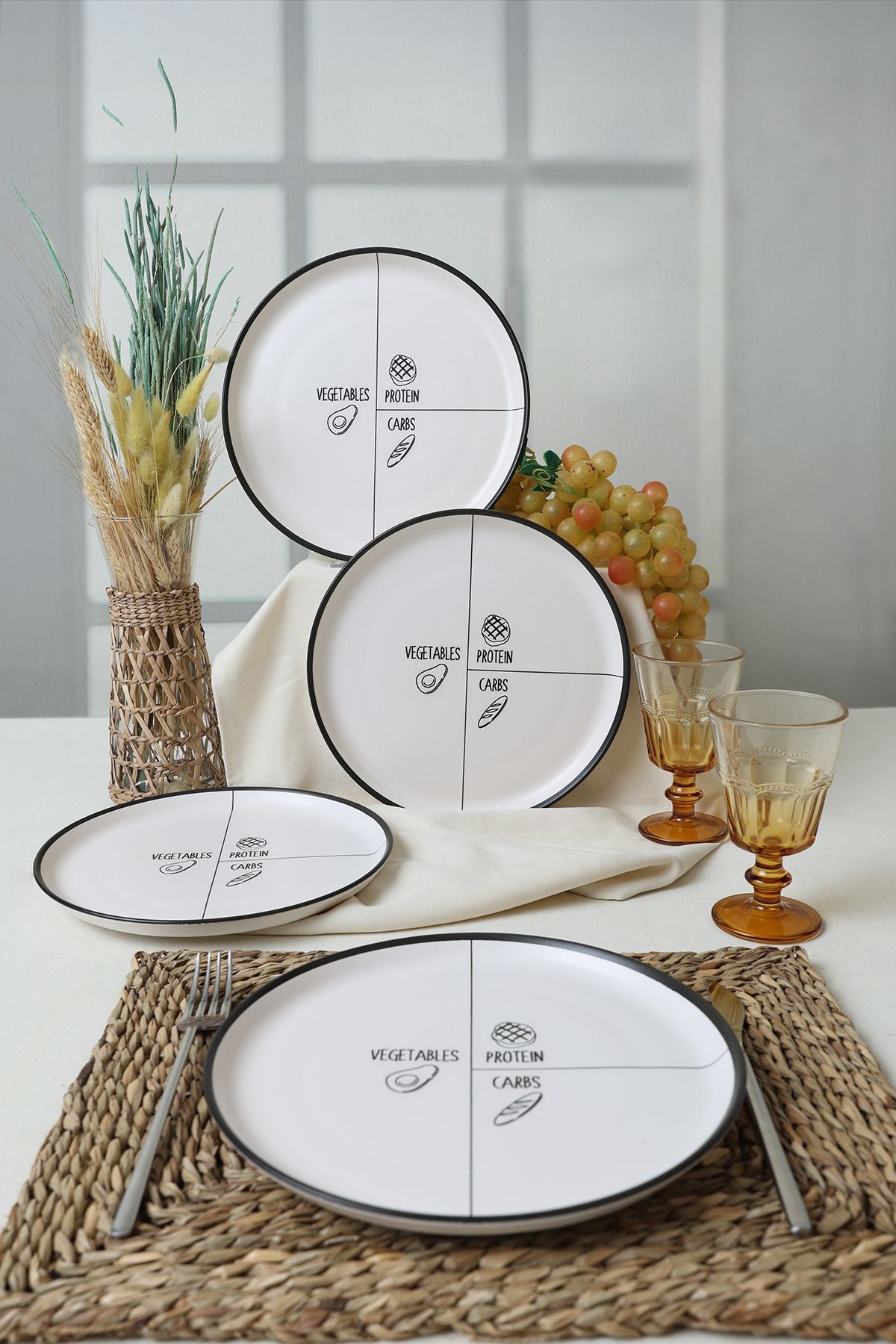 Savory Hittite Serving Plate 25 cm 4 Pieces