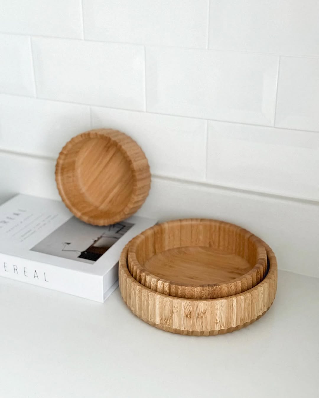 3 Piece Bamboo Curve Bowl