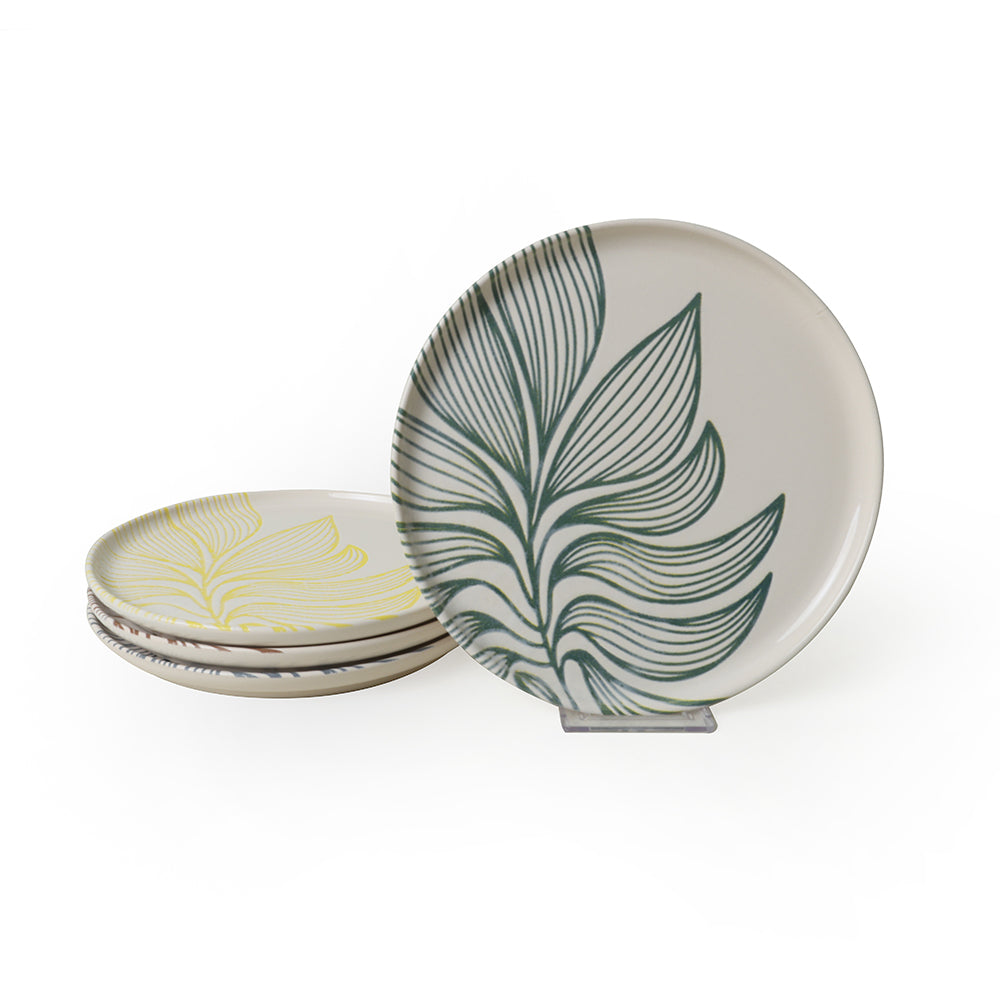 Leaf Harmony Nordic Cake Plate 22 Cm 4 Pieces