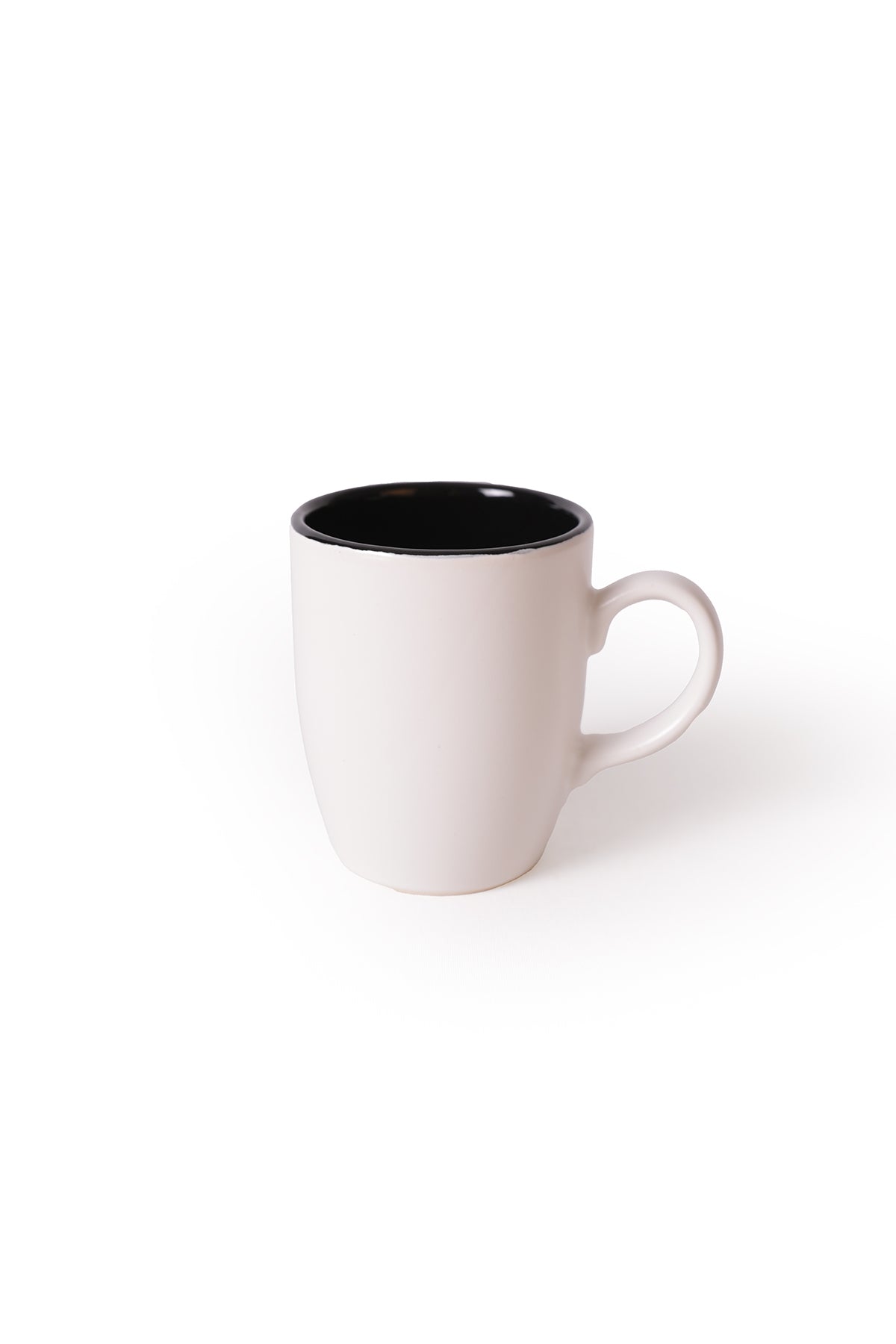 Matte White / Black Cloud Mug 9 cm 6 Pieces