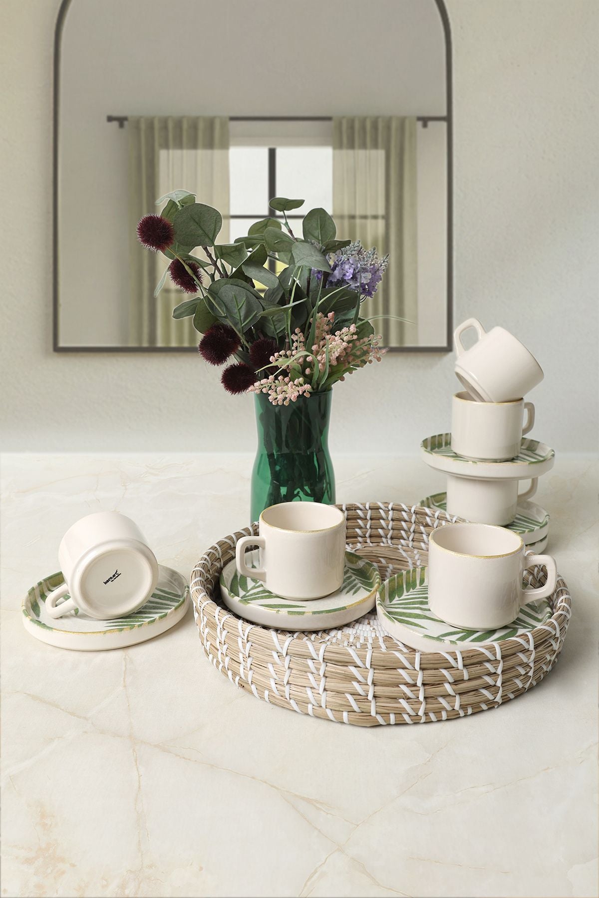 Forest Stackable Tea Set 12 Pieces for 6 People