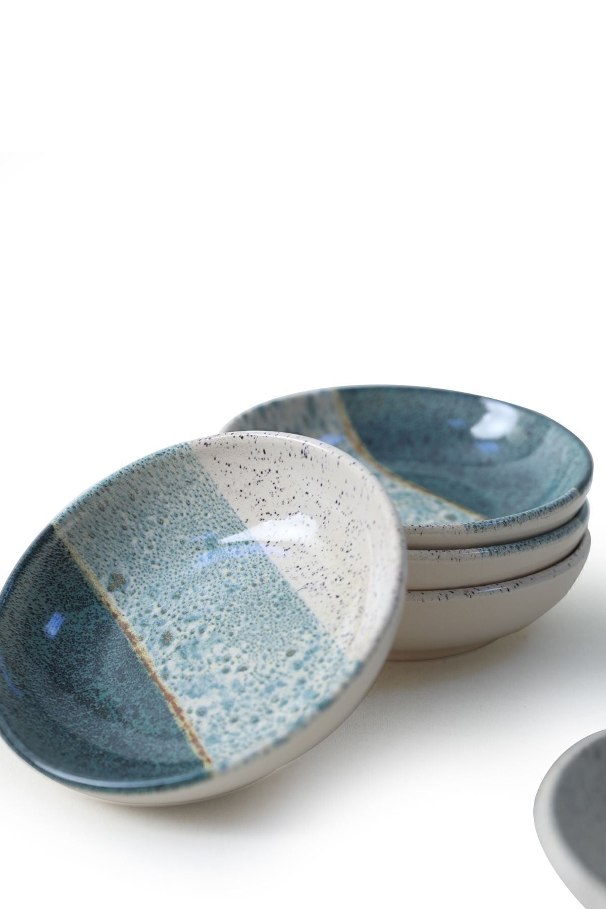 Colored Ring Snack Bowls 13 Cm 6 Pieces