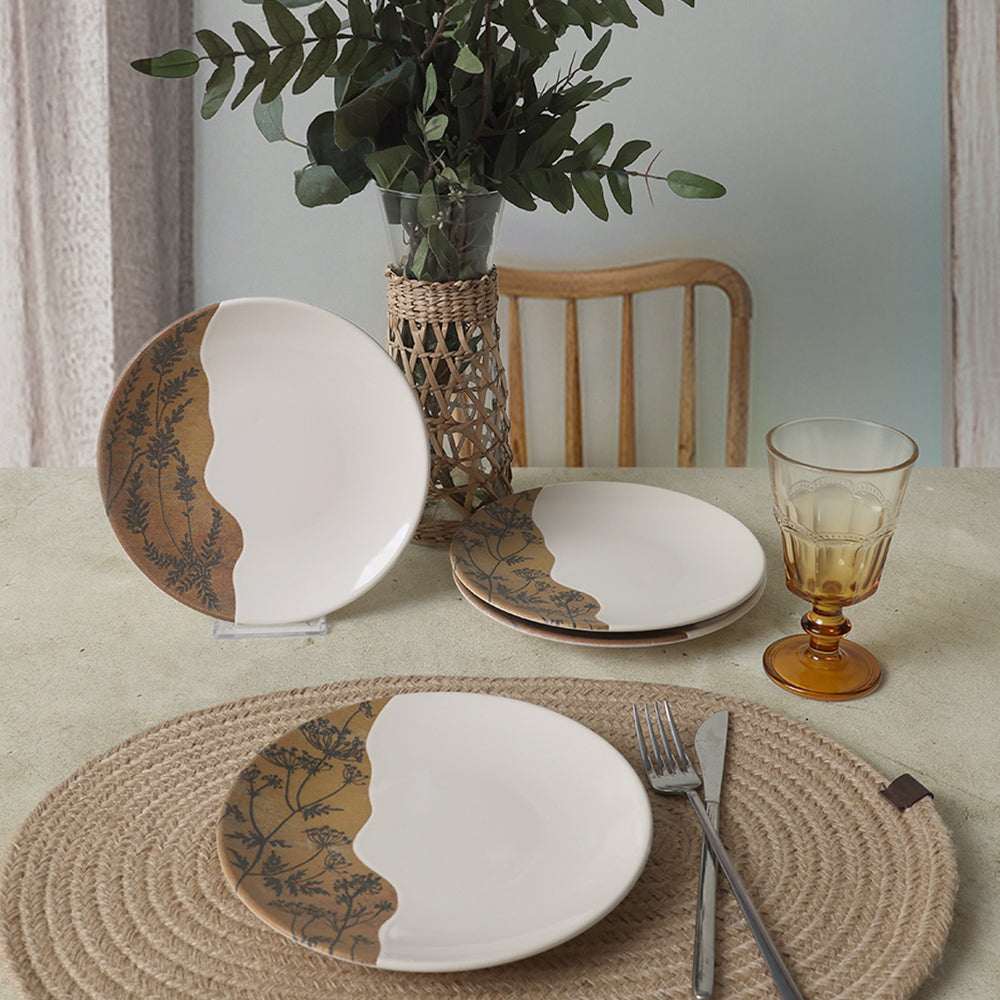 Terra Leaf Aegean Cake Plate 20 Cm 4 Pieces