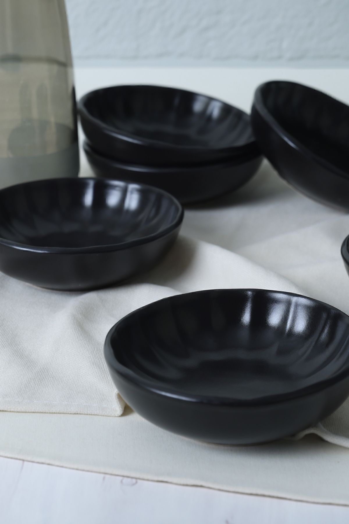 Matte Black Sirius Snack Bowl 12 cm 6 Pieces