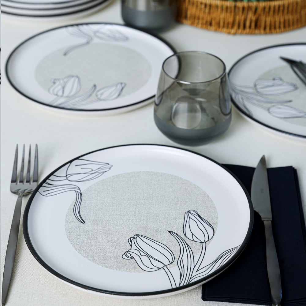 Keraart Shade Flowers Nordic Cake Plate 22 Cm 6 Pieces