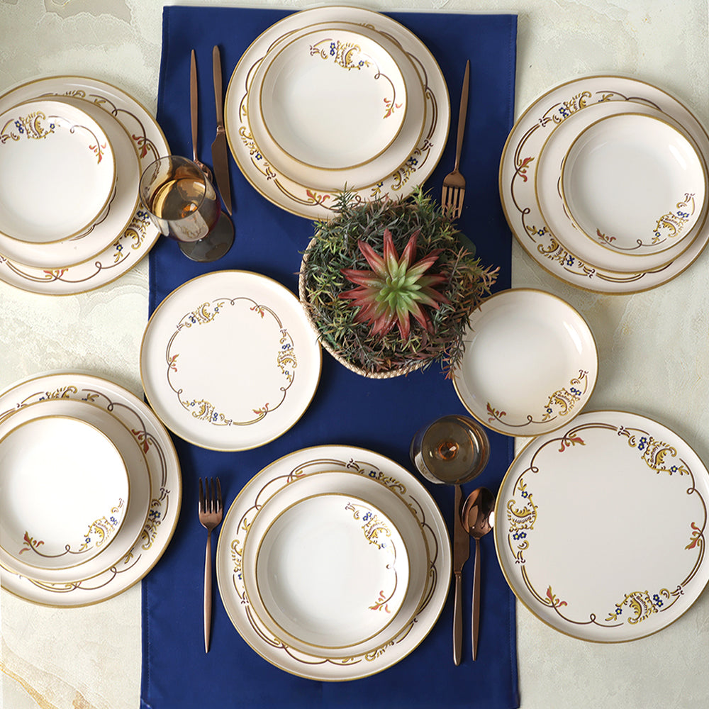 Bronze Bloom Dinner Set 18 Pieces 6 Person