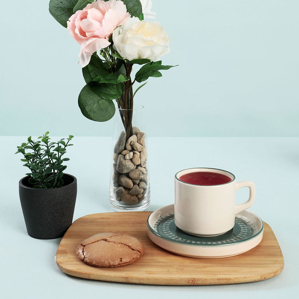 Maya Stackable Tea Set 12 Pieces for 6 People