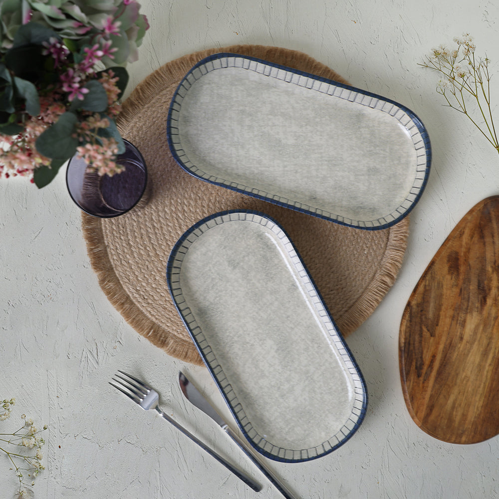 Noyan Boat Plate 26 Cm 2 Pieces