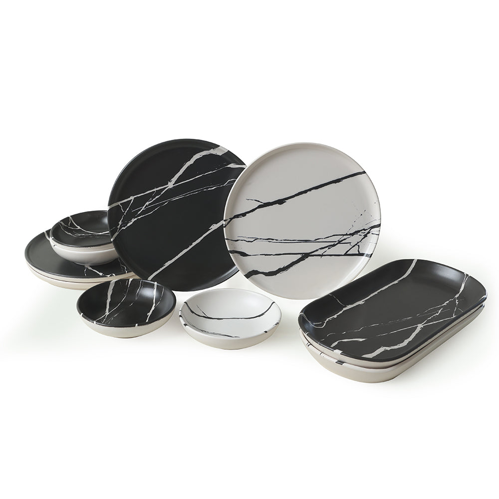 Marble Breakfast Set 10 Pieces for 4 People