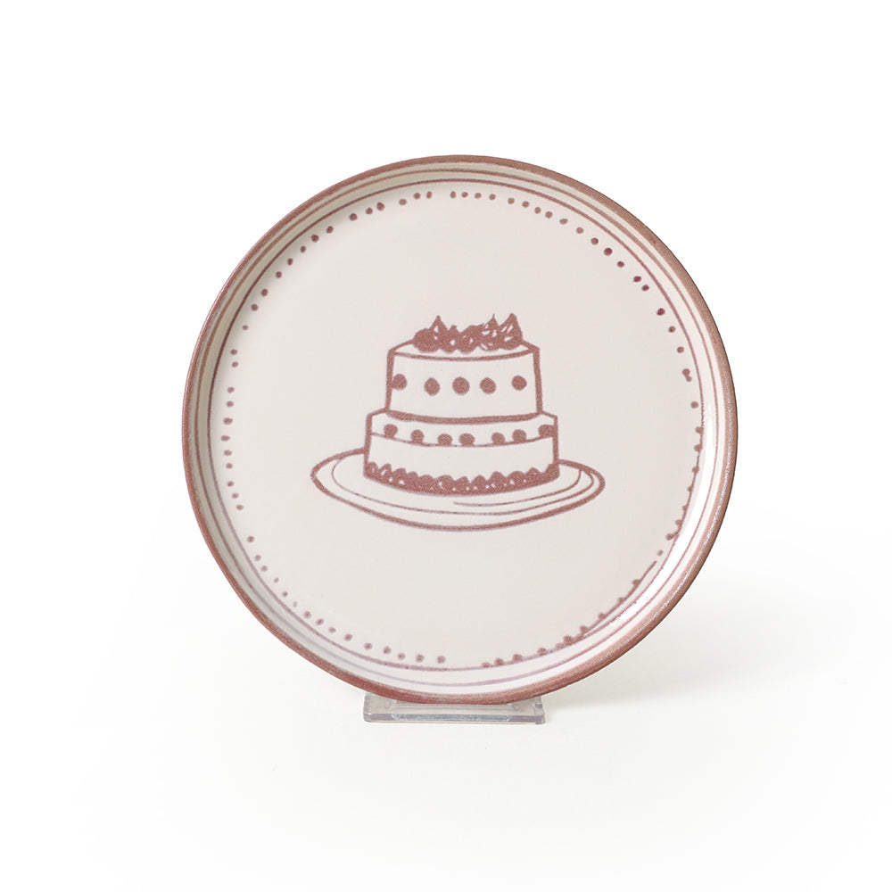 Pink Cake Nordic Cake Plate 22 Cm 4 Pieces