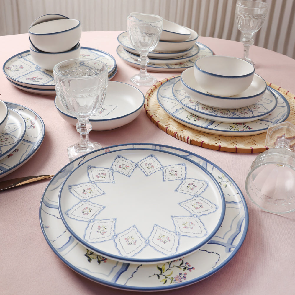 Floral Waves Dinner Set 24 Pieces 6 Person