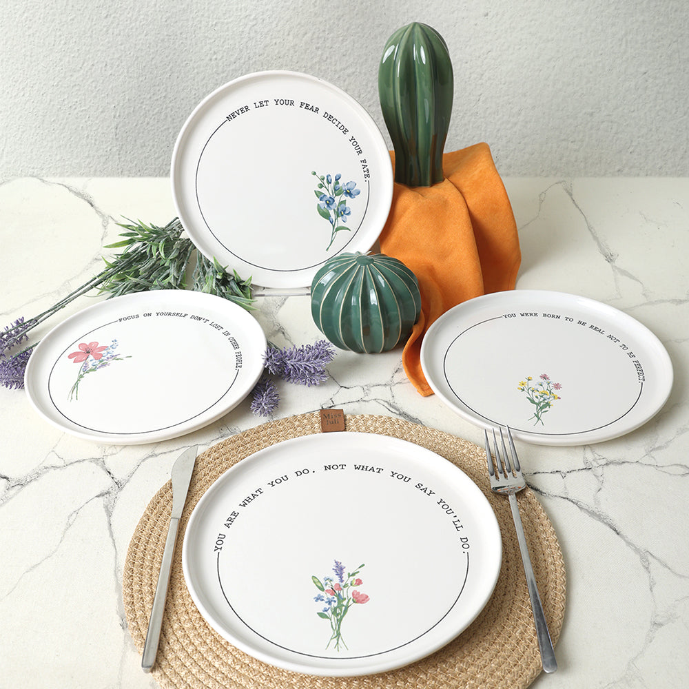 Motto Bloom Nordic Cake Plate 22 Cm 4 Pieces