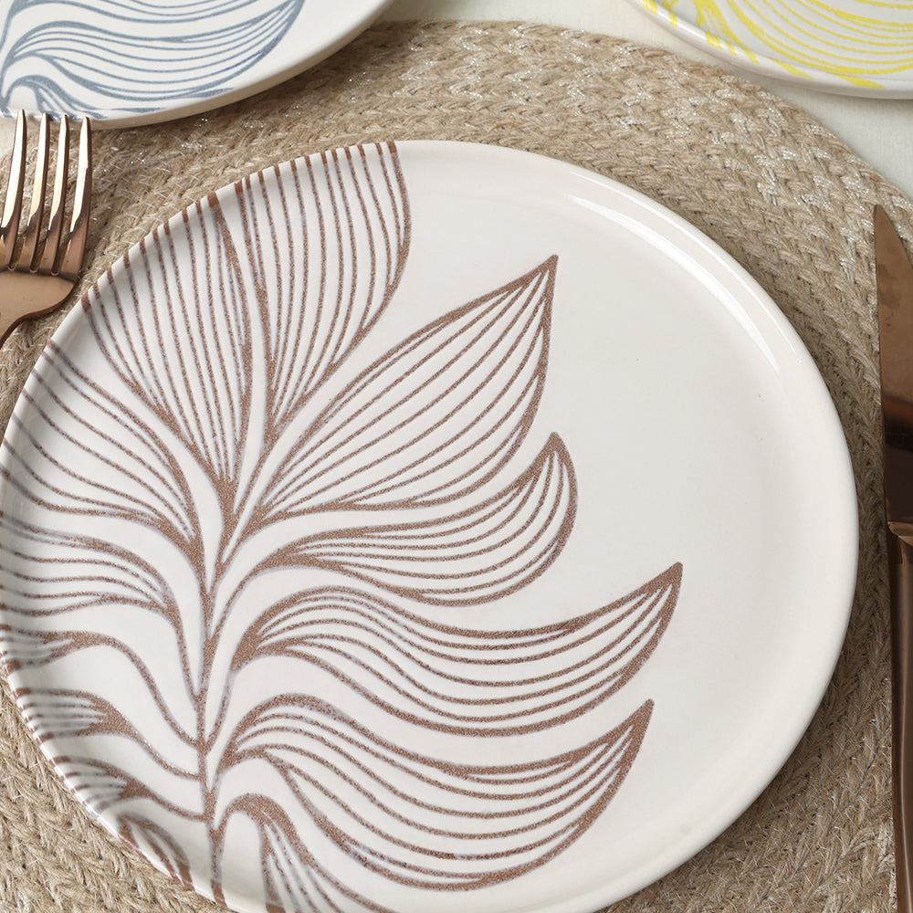 Leaf Harmony Nordic Cake Plate 22 Cm 4 Pieces