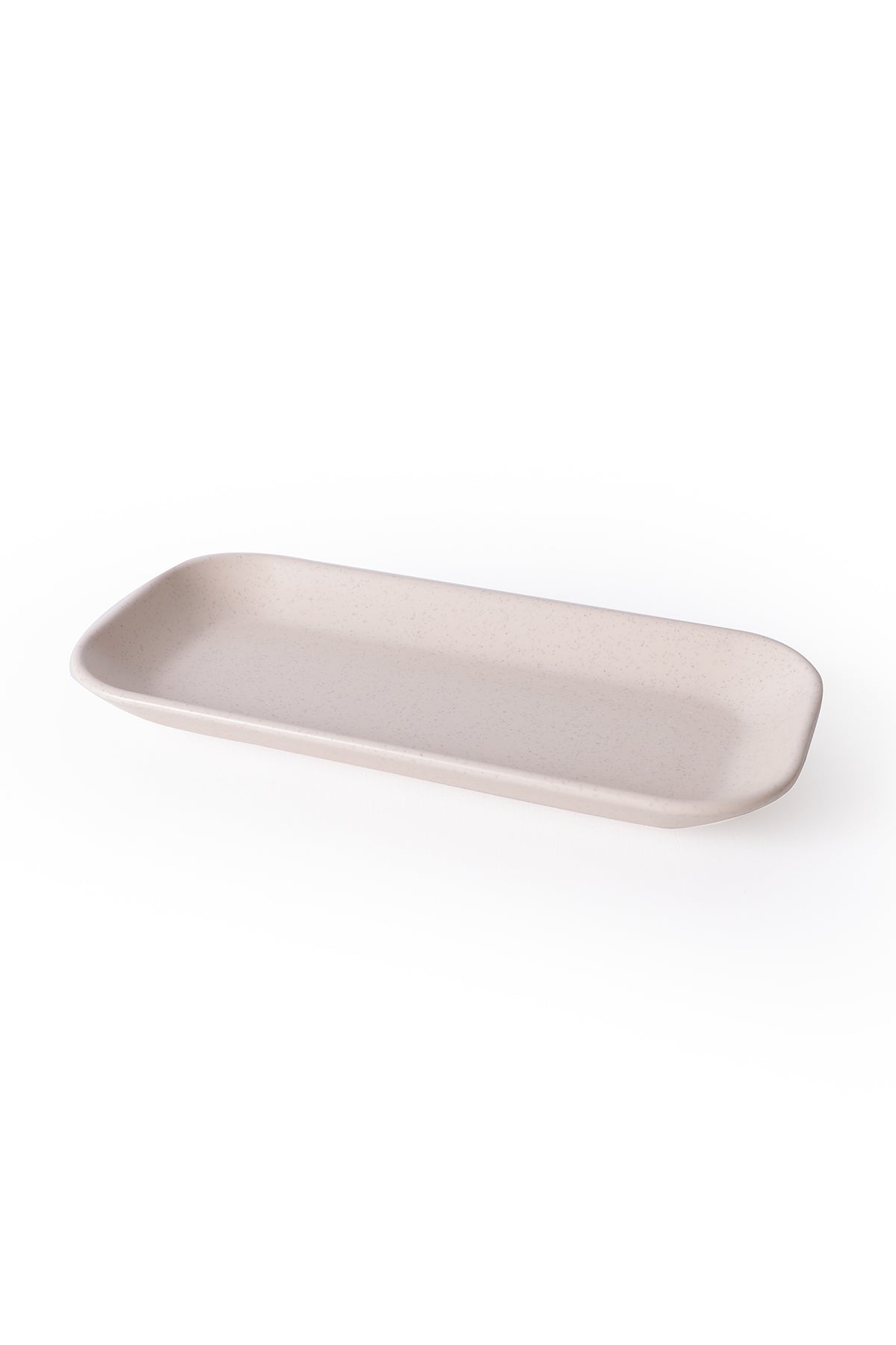 Matte Cream Pergamon Boat-Shaped Plate 26 cm 2 Pieces